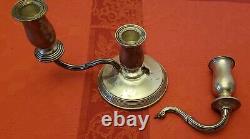 Pair of Vintage Cartier Sterling Silver 3-light Candelabra #2703 Damage AS-IS