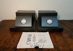Pair of Vintage Carver Silver Seven 7t Monoblock Power Amplifiers with Manual