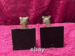 Pair of Vintage Corinthian Column 8 Silver Candlesticks
