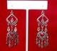 Pair Of Vintage Drop/dangle Sterling Silver & Marcasite Earrings/hippie