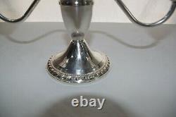 Pair of Vintage Duchin Creation Sterling weighted 3 candle stick holders