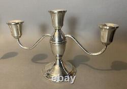 Pair of Vintage Duchin Sterling Silver 3 Light Candelabra Candlesticks