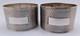 Pair Of Vintage English Sterling Silver Napkin Rings, Blank Cartouches, D. 1943