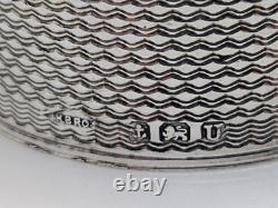 Pair of Vintage English Sterling Silver Napkin Rings, blank cartouches, d. 1943