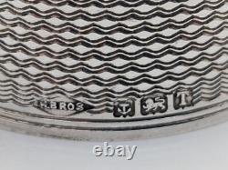 Pair of Vintage English Sterling Silver Napkin Rings, blank cartouches, d. 1943