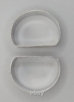 Pair of Vintage English Sterling Silver Napkin Rings, dated 1946