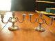 Pair Of Vintage Fisher Sterling Weighted Arts & Crafts Candelabra's
