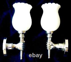 Pair of Vintage French Sconces Torch in a Hand by Maison Jansen Paris