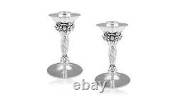 Pair of Vintage Georg Jensen Grape Candlesticks