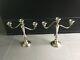 Pair Of Vintage Gorham 808/1 Weighted Sterling Silver 3 Candle Candelabra