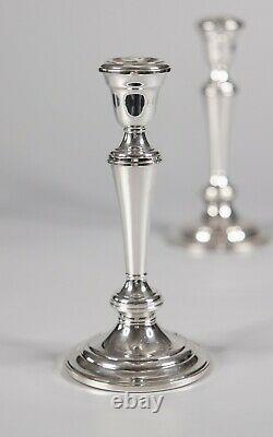 Pair of Vintage Gorham Silver Plate Convertible 3 Arm Candelabras Candlesticks