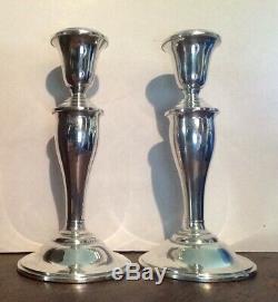 Pair of Vintage Gorham Sterling Silver Candlesticks. 6-15/16 High