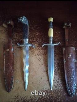 Pair of Vintage Guttmann Cutlery Daggers. With Leather Sheaths