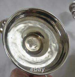 Pair of Vintage Hand-Wrought MCM Solid Sterling Silver Candelabras Mexico