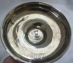 Pair of Vintage Hand-Wrought MCM Solid Sterling Silver Candelabras Mexico