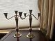 Pair Of Vintage International Sterling Silver Candle Stick Holders 12 Tall