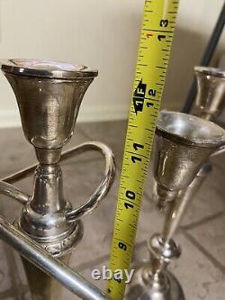 Pair of Vintage International Sterling Silver Candle Stick Holders 12 Tall