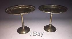 Pair of Vintage International Sterling Silver Wedgwood T47 Compotes