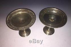 Pair of Vintage International Sterling Silver Wedgwood T47 Compotes