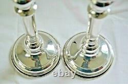 Pair of Vintage Italian Hand-Wrought 800 Silver (80%) Tall Candlesticks