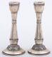 Pair Of Vintage Judaica Zadok Israel Sterling Silver Shabbat Candlestick 5.5