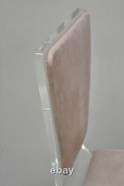 Pair of Vintage Mid Century Modern Lucite Swivel Bar Stool Chair by Haziza