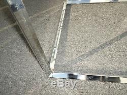 Pair of Vintage Mid Century Modern Square Chrome End Tables