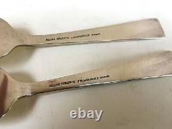 Pair of Vintage Modernist ALLAN ADLER Starlit Hand Hammered SALAD FORKS