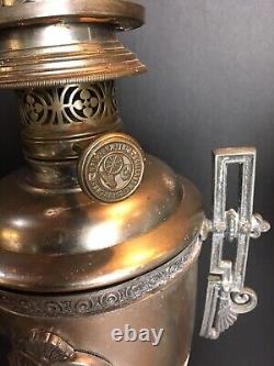 Pair of Vintage R Ditmar Wien Kerosene Lamp with Art Nouveau Deco Look Angel Urns
