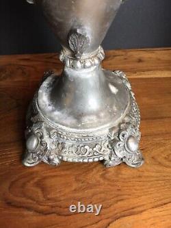 Pair of Vintage R Ditmar Wien Kerosene Lamp with Art Nouveau Deco Look Angel Urns
