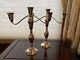 Pair Of Vintage Raimond Sterling Silver Candle Stick Holders 12 Tall