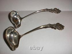 Pair of Vintage Reed & Barton Sterling Silver Harlequin cream ladle