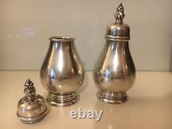 Pair of Vintage Royal Danish Sterling Salt & Pepper Shakers S107
