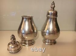 Pair of Vintage Royal Danish Sterling Salt & Pepper Shakers S107