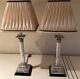 Pair Of Vintage Silver Candlestick Lamps