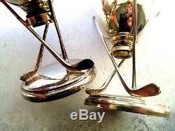 Pair of Vintage Silver Plated Golf Trophies