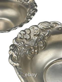 Pair of Vintage Stamped Silver Bon Bon Dishes, 80 Grams