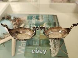 Pair of Vintage Sterling. 925 David Argentum Nordic Ship Salts