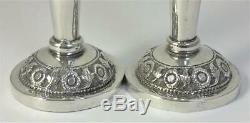 Pair of Vintage Sterling Silver Bud / Posy Vases (Indian Kutch Style) 5.3