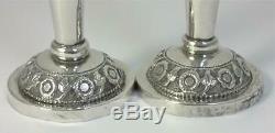 Pair of Vintage Sterling Silver Bud / Posy Vases (Indian Kutch Style) 5.3