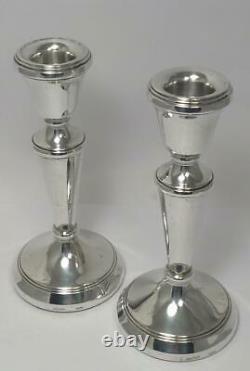 Pair of Vintage Sterling Silver Candlesticks (5 ¾) Hallmarked 1989