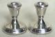 Pair Of Vintage Sterling Silver Candlesticks By L J Millington Birmingham 1979