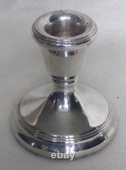 Pair of Vintage Sterling Silver Candlesticks by L J Millington Birmingham 1979