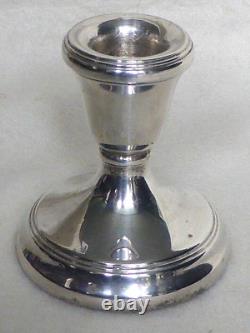 Pair of Vintage Sterling Silver Candlesticks by L J Millington Birmingham 1979