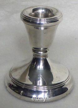 Pair of Vintage Sterling Silver Candlesticks by L J Millington Birmingham 1979