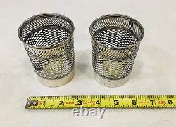 Pair of Vintage Sterling Silver Cup Holders (140 grams total)