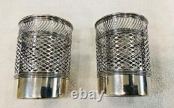 Pair of Vintage Sterling Silver Cup Holders (140 grams total)
