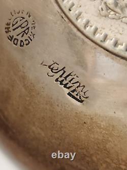 Pair of Vintage Sterling Silver Dish Bowls with 1943 1945 Mexican Un Peso Coin