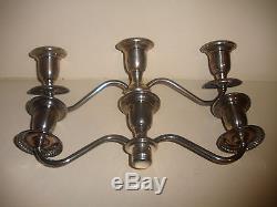 Pair of Vintage Sterling Silver Gorham candelabra 3 lights branches E for 668