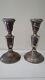 Pair Of Vintage Sterling Silver Weighted Candlesticks 6 Tall